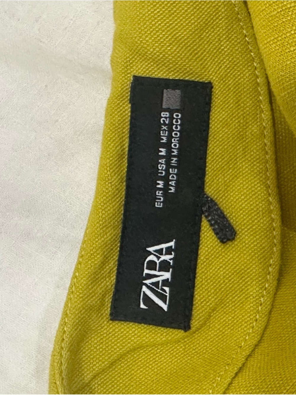 Zara Lime Green Linen Blend Midi Dress - Picture 10 of 10